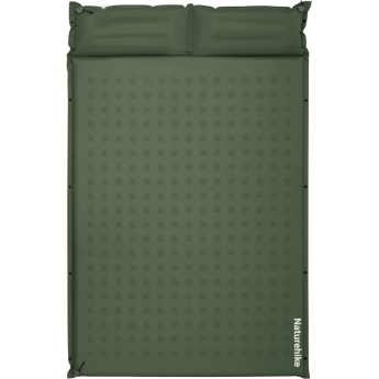 Коврик NATUREHIKE CNK2550WS025 D SERIES 3см с подушкой R3.1 Double самонадувной туристический зеленый