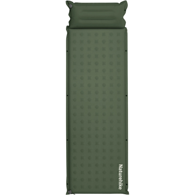 Коврик NATUREHIKE CNK2550WS025 D SERIES 3см с подушкой R3.1 самонадувной туристический зеленый 6977465868817