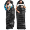 Мешок спальный NATUREHIKE CW400 NH18C400-D с гусинным пухом, размер М, черный, 6927595761663