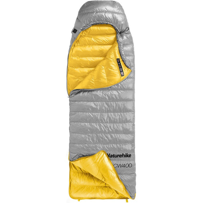 Мешок спальный NATUREHIKE CW400 NH18C400-D с утиным пухом серый 6927595794555