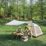 Палатка NATUREHIKE ANGO PICNIC CNK2450WS021 c навесом, бежевая c черным 6976023922817
