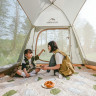 Палатка NATUREHIKE ANGO PICNIC CNK2450WS021 c навесом, бежевая c черным 6976023922817