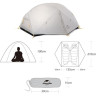 Палатка NATUREHIKE MONGAR NH17T007-M 20D двухместная сверхлегкая , серая, 6927595708071