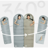 Спальный мешок NATUREHIKE CNK2350WS023 MS300 с капюшоном, серый, молния слева 6977465864048