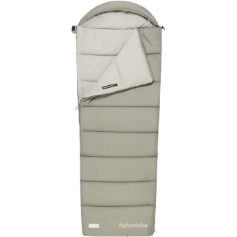 Спальный мешок NATUREHIKE CNK2350WS023 MS300 с капюшоном, зеленый, молния справа