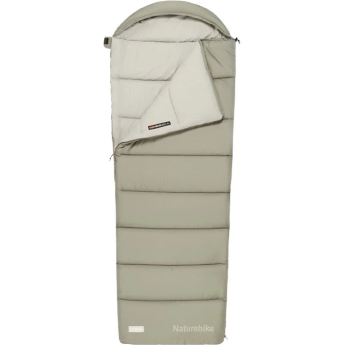 Спальный мешок NATUREHIKE CNK2350WS023 MS500 с капюшоном, зеленый, молния справа