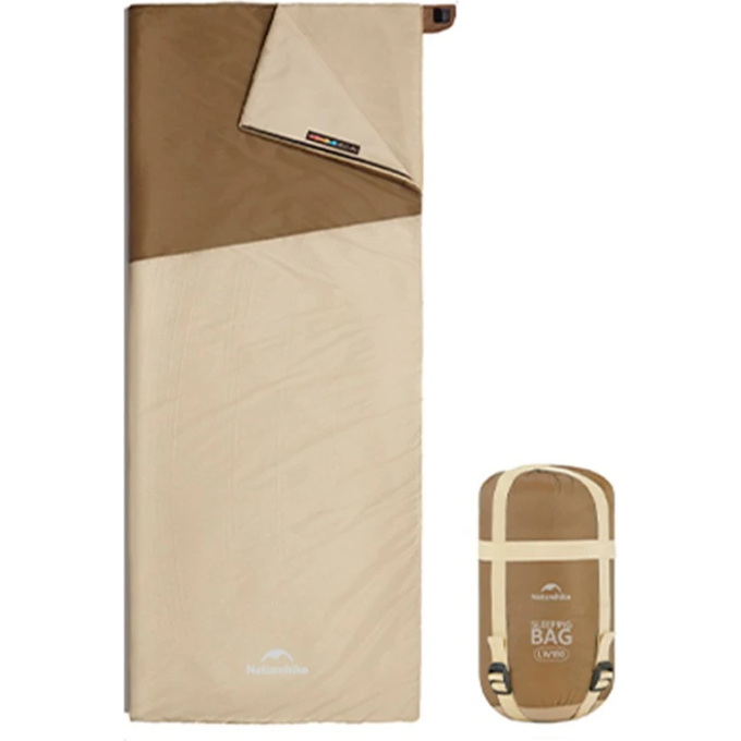 Спальный мешок NATUREHIKE SUNNY DAY PL01 CNK2550WS026 LW180, коричневый с бежевым, размер XL 6977465868619