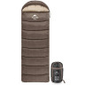 Спальный мешок NATUREHIKE U SERIES U250S двойной хлопок осень-зима молния слева Brown 6927595769294L