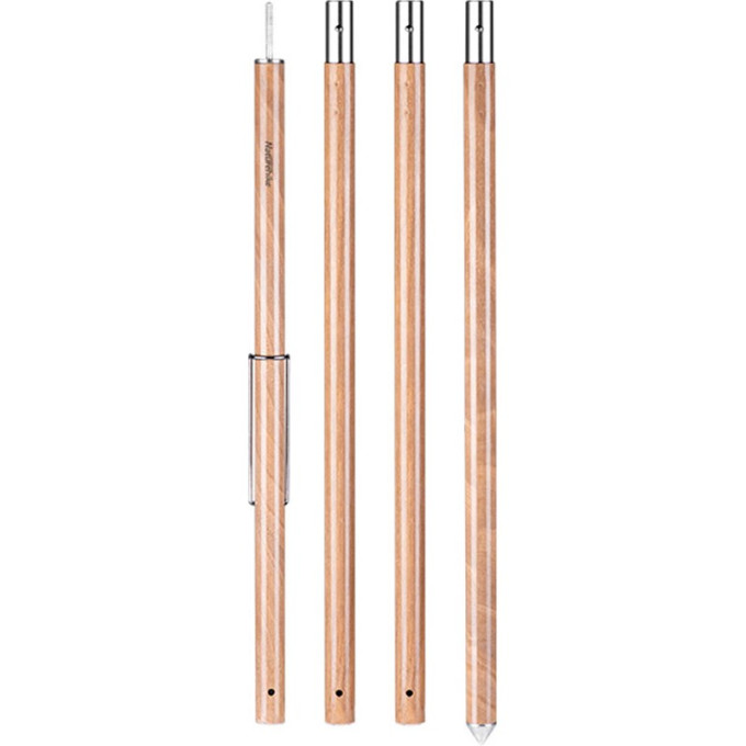 Стойка для тента NATUREHIKE NH20PJ040 алюминиевый сплав 2.4 м, 4 секции, цвет дерево 6927595782545