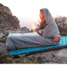 Ультралёгкий спальный мешок NATUREHIKE CNK2350WS023 M400 хлопковый с капюшоном весна осень серый, молния справа 6927595776056