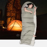 Ультралёгкий спальный мешок NATUREHIKE NH20MSD02 M300 хлопковый с капюшоном весна осень зеленый, молния слева 6975641886686