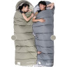 Ультралёгкий спальный мешок NATUREHIKE NH20MSD02 M300 хлопковый с капюшоном весна осень зеленый, молния справа 6975641885511
