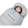 Ультралёгкий спальный мешок NATUREHIKE RM40 утиный пух L молния слева Grey 6927595707173L