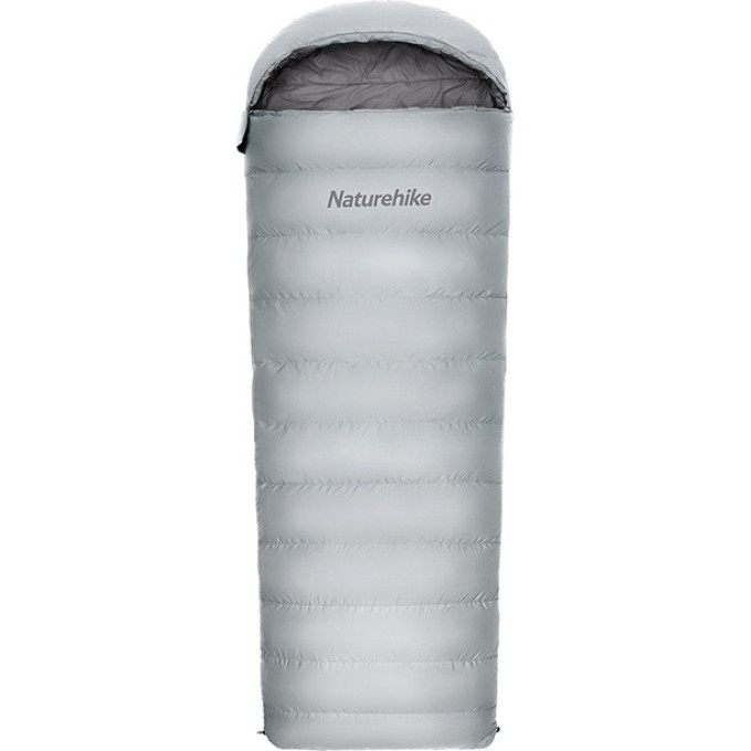Ультралёгкий спальный мешок NATUREHIKE RM80 Series Утиный пух Grey Size M, 6927595707197